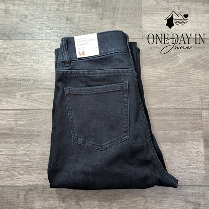 Lane Bryant Tighter Tummy High Rise Straight Jeans Dark Wash NWT Size 14
