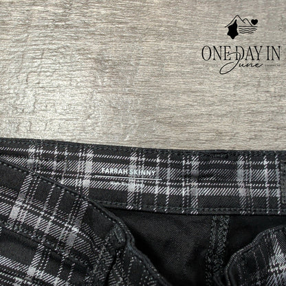 AG Adriano Goldschmied Farrah High Rise Skinny Jeans Plaid NWT Size 2 (26)
