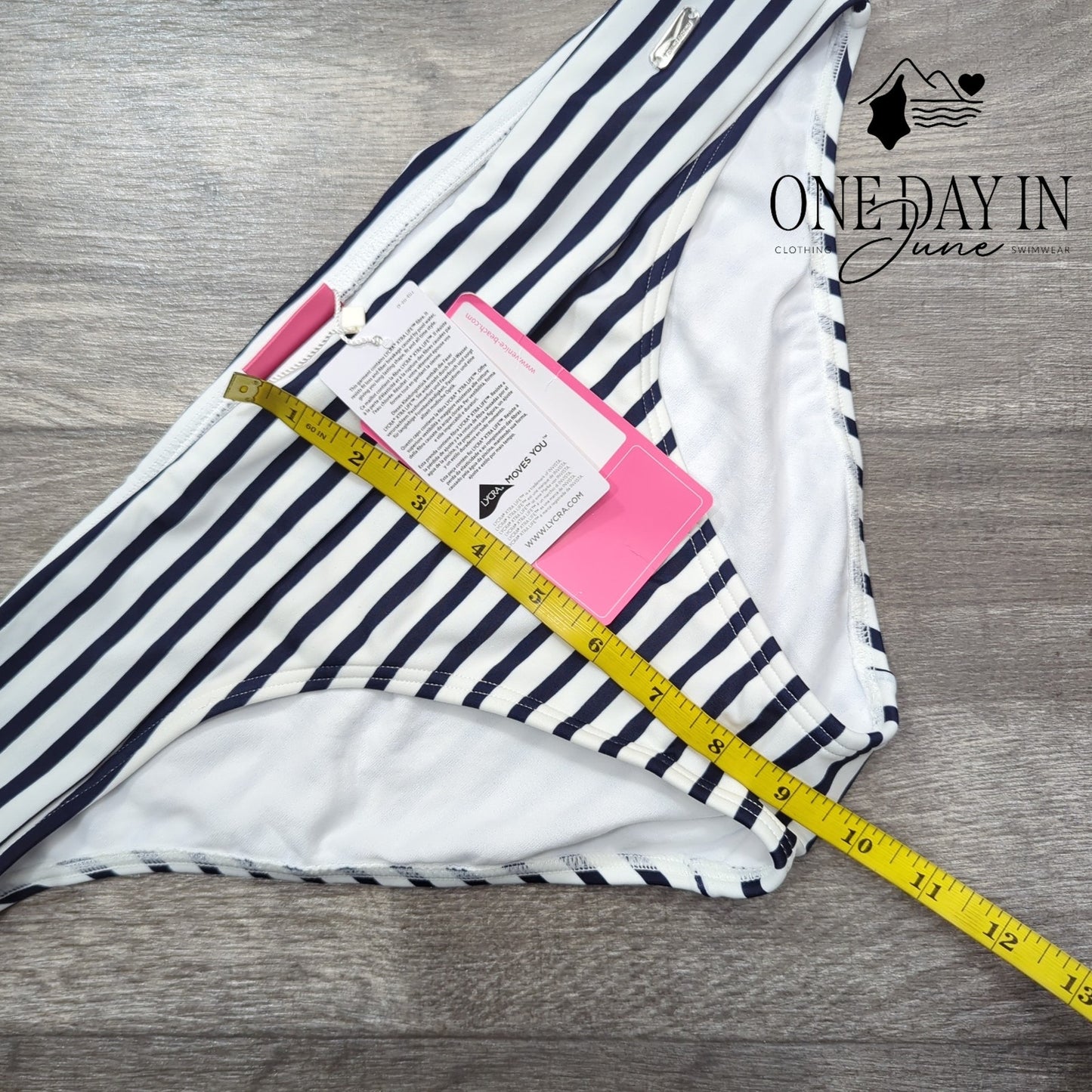 Venice Beach Moderate Striped Bikini Bottom Size 12