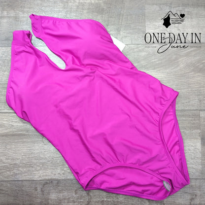 Apt. 9 V Neck One Piece Swimsuit Size L