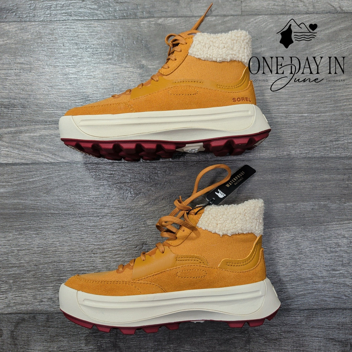 Sorel Callsign Horizon Mid GTX Waterproof Boots Canyon Gold NWT Size 6