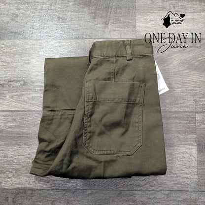 AG Adriano Goldschmied Cargo Crop Pants Olive Green Utility NWT $215 Size 4 (27)
