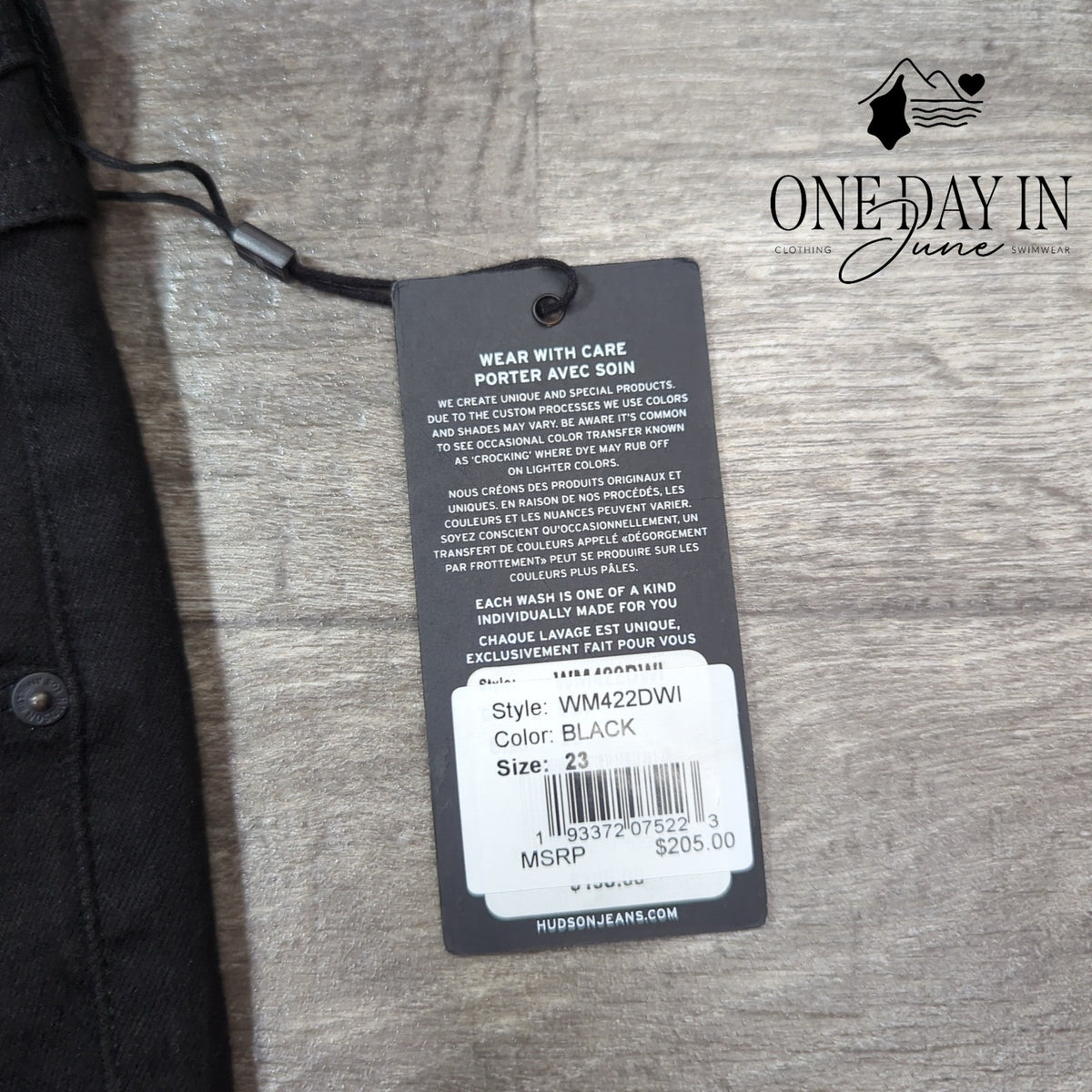 Hudson Collin Mid Rise Skinny Jeans Black Size NWT $205 Size 23 (00)