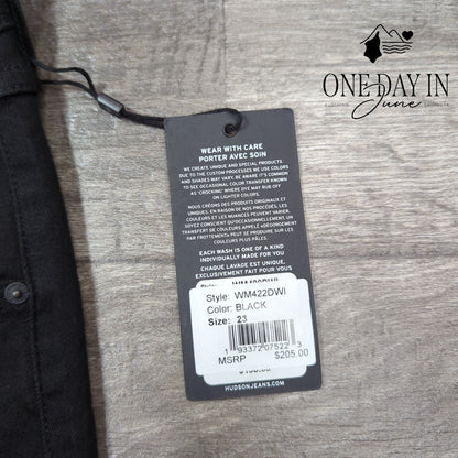 Hudson Collin Mid Rise Skinny Jeans Black Size NWT $205 Size 23 (00)