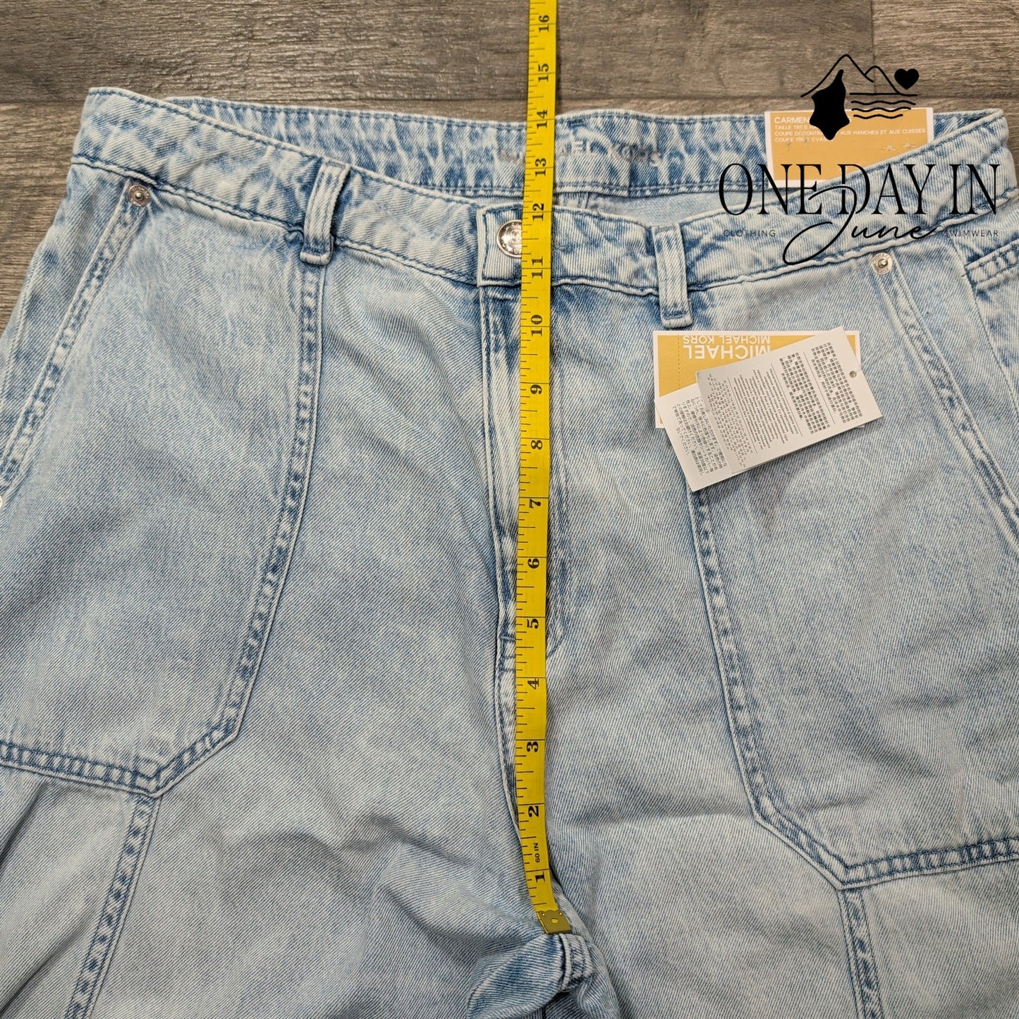 Michael Kors Carmen Wide Leg Jeans Light Sunbleach Wash NWT Size 10