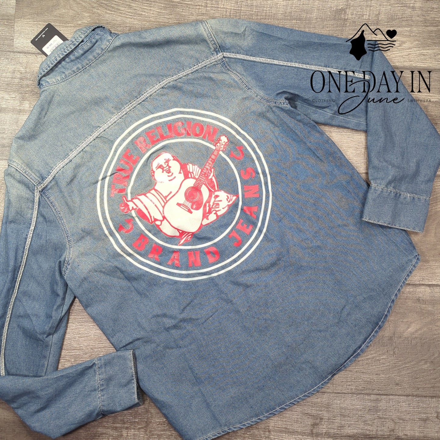 True Religion Snap Front Long Sleeve Shirt Size S