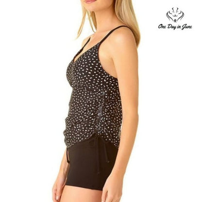 a.n.a Dots Tankini Top Size M