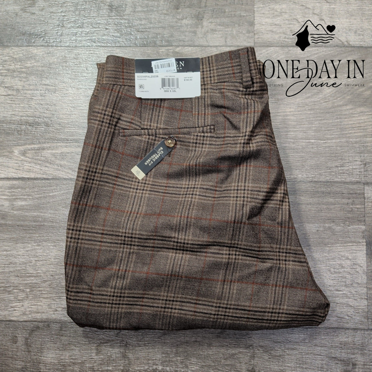 Ralph Lauren Edgewood Plaid Wool Dress Pants Brown NWT Size 38X32