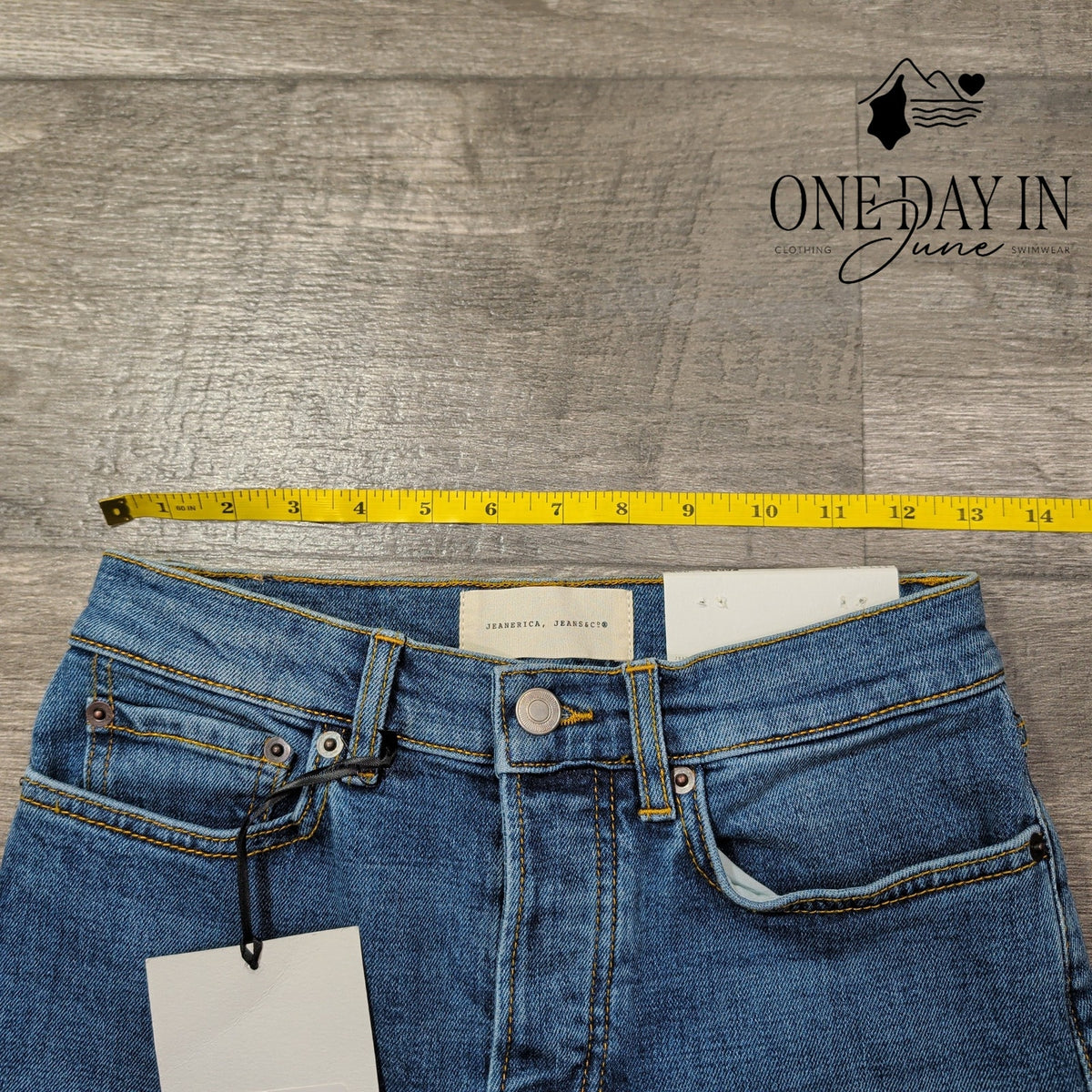 Jeanerica CW002 Classic Straight Leg Jeans Mid Vintage NWT Size 0 (25)