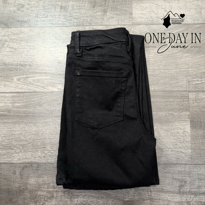 Good American Good Legs Flare Jeans Black Tall Long Inseam NWT Size 6T (28T)