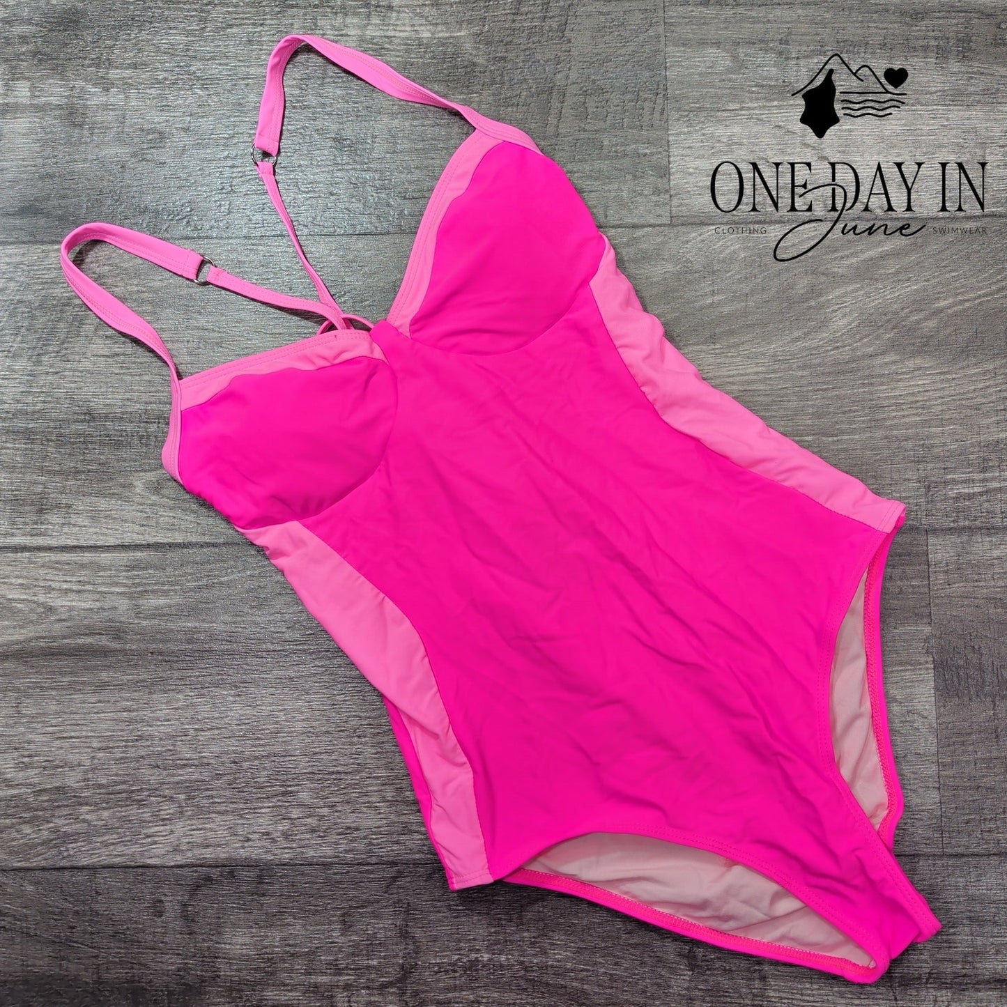 Aleumdr Colorblock One Piece Swimsuit Size M