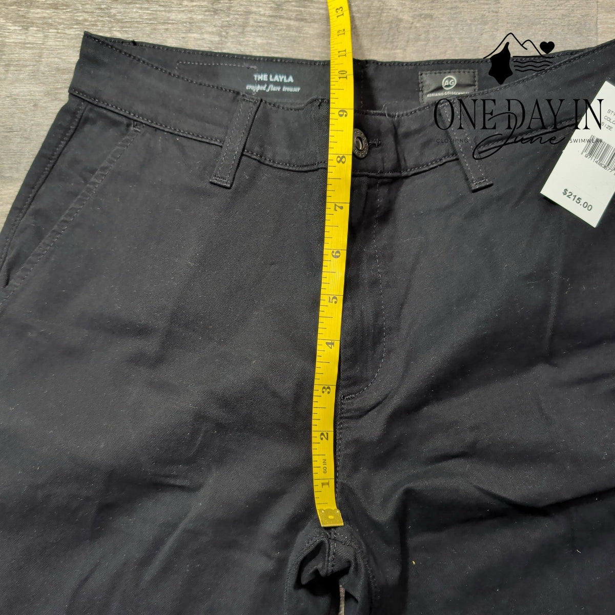 AG Adriano Goldschmied The Layla Cropped Flare Trouser Pants Black NWT Size 4