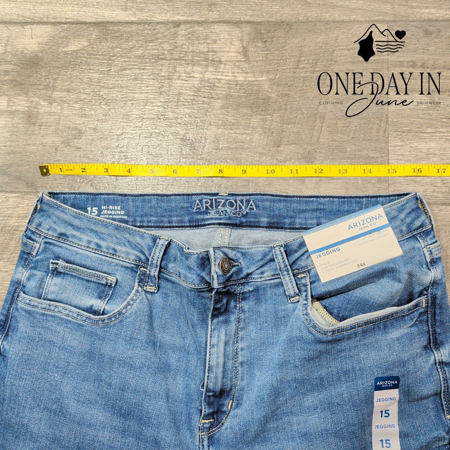 Arizona Jean Co. Juniors High Rise Jegging Jeans Size 15