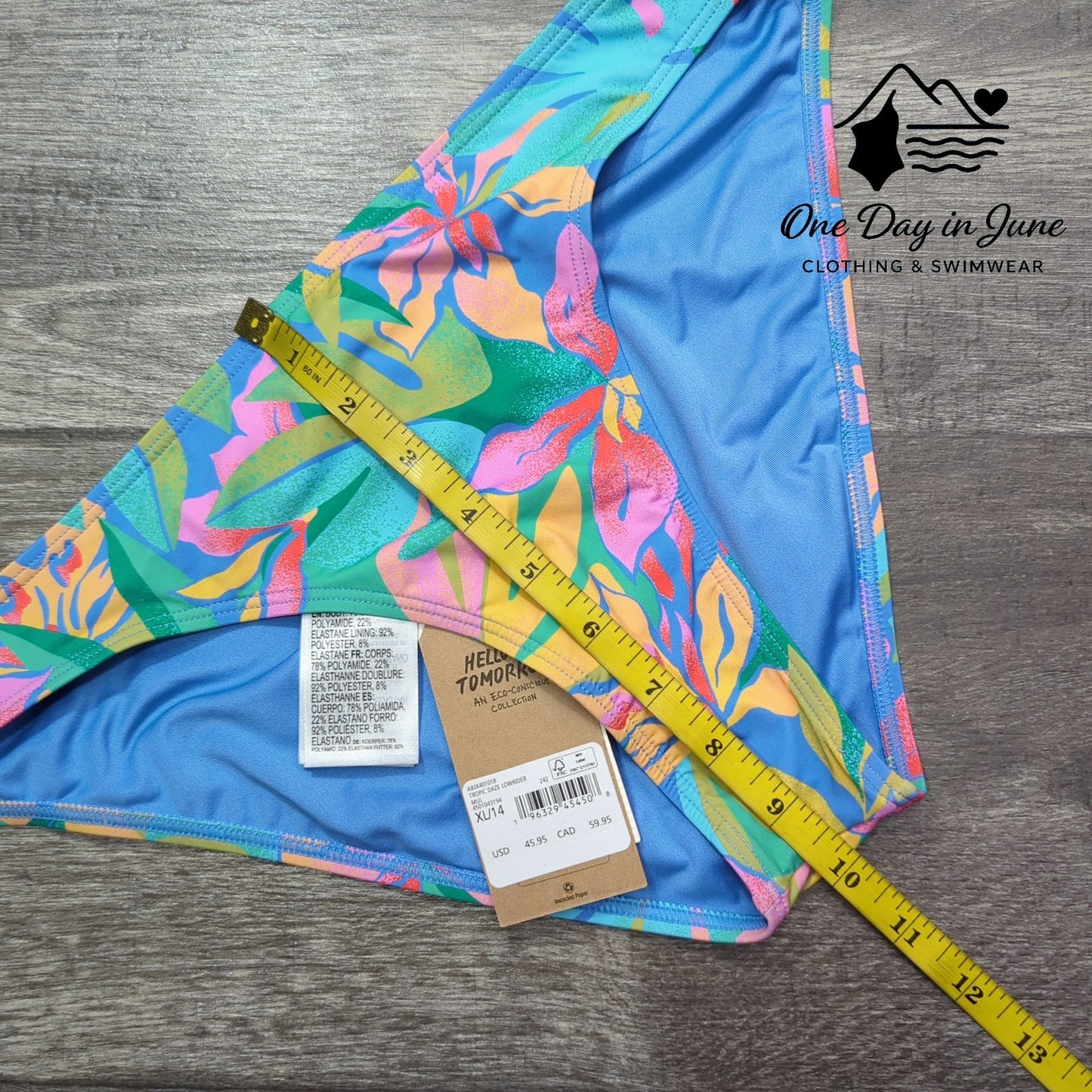 Billabong Tropic Daze Lowrider Bikini Bottom Size XL