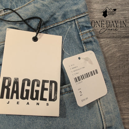 Ragged Jeans High Rise Straight Leg Jeans Light Wash NWT Size 2