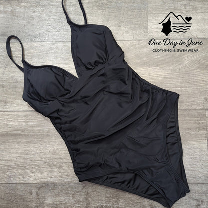 Cupshe V Neck Tummy Control One Piece Swimsuit Size S