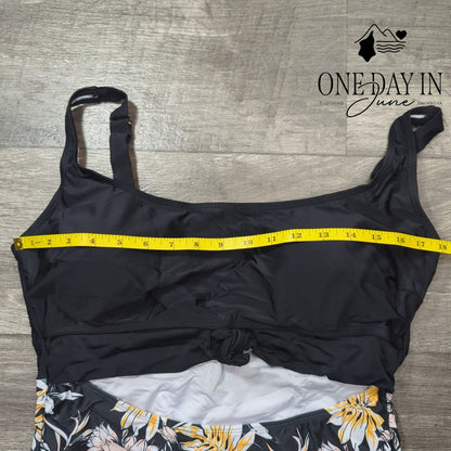 Eomenie Cut Out One Piece Swimsuit Size XL