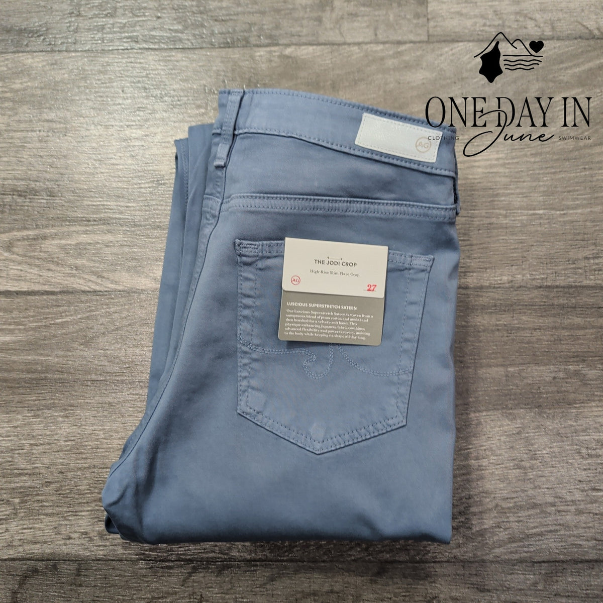 AG Adriano Goldschmied The Jodi Crop High Rise Slim Flare Jeans Blue NWT Size 4