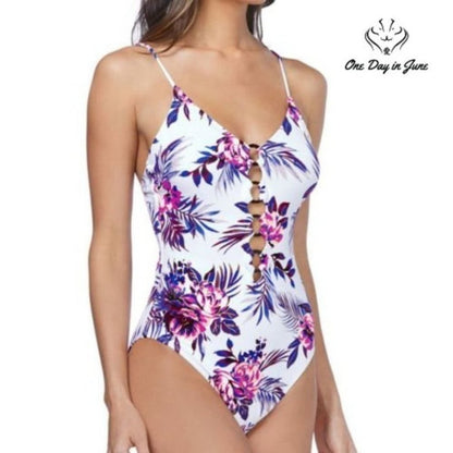 Ambrielle Floral One Piece Size L