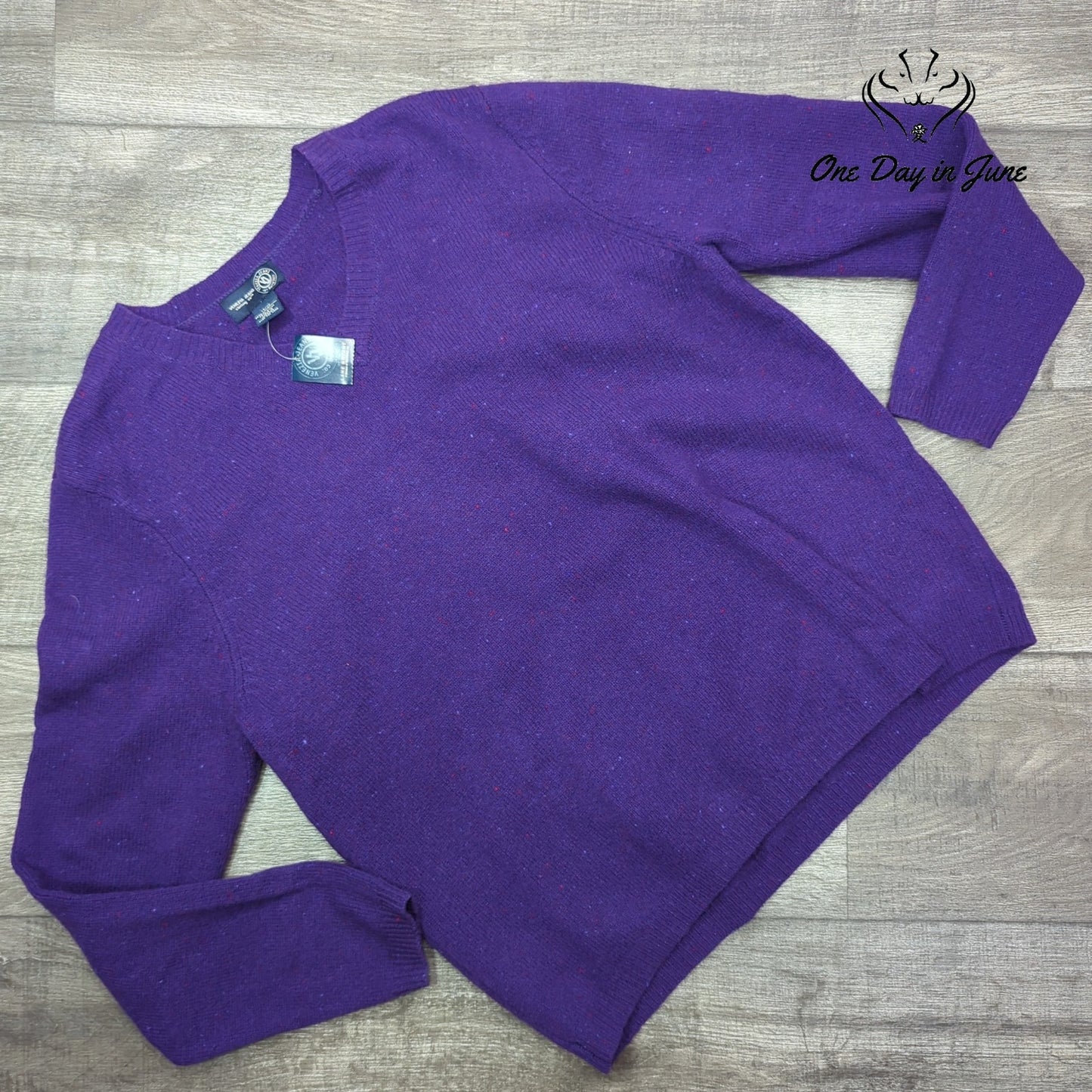 Venezia Jeans Lambswool Pull Over V Neck Sweater Size 14/16