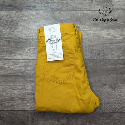 Blue Age Curve Control Skinny Jeans Juniors Mustard Yellow NWT Size 3