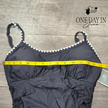 Eomenie Tie Back One Piece Swimsuit Size M