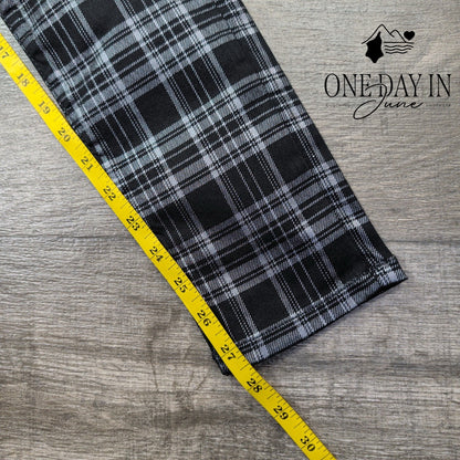 AG Adriano Goldschmied Farrah High Rise Skinny Jeans Black Plaid Size 2 (26)