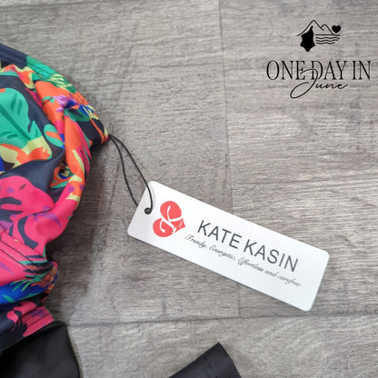Kate Kasin Floral Boyshort Tankini Swimdress Swimsuit Size XL