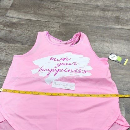Xersion Girls Plus Double Up Active Tank Top Pink NWT Size 14.5-16.5 Plus