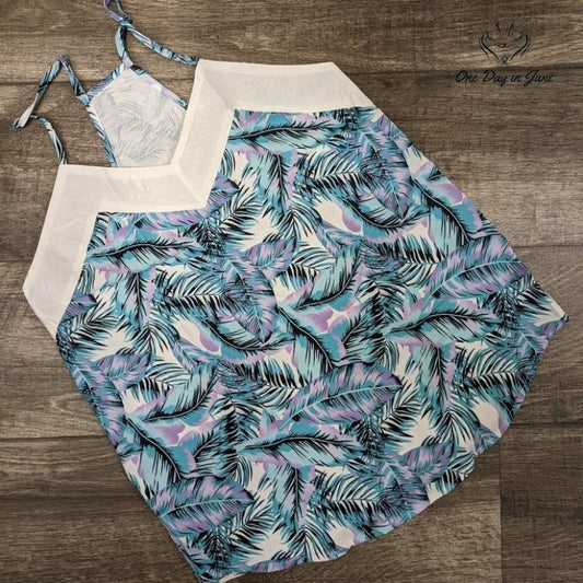 Diukai V Neck Tropical Racerback Tank Top Size S