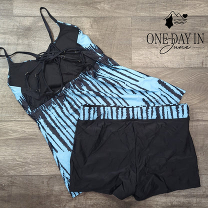 CharmLeaks Plus Size Cage Back Tankini Swimsuit Size 3XL