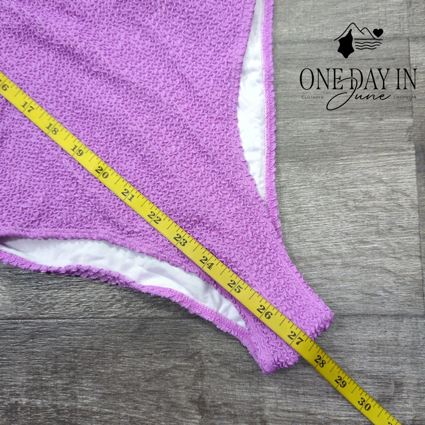 Limeeke Smocked One Shoulder One Piece Swimsuit Size M