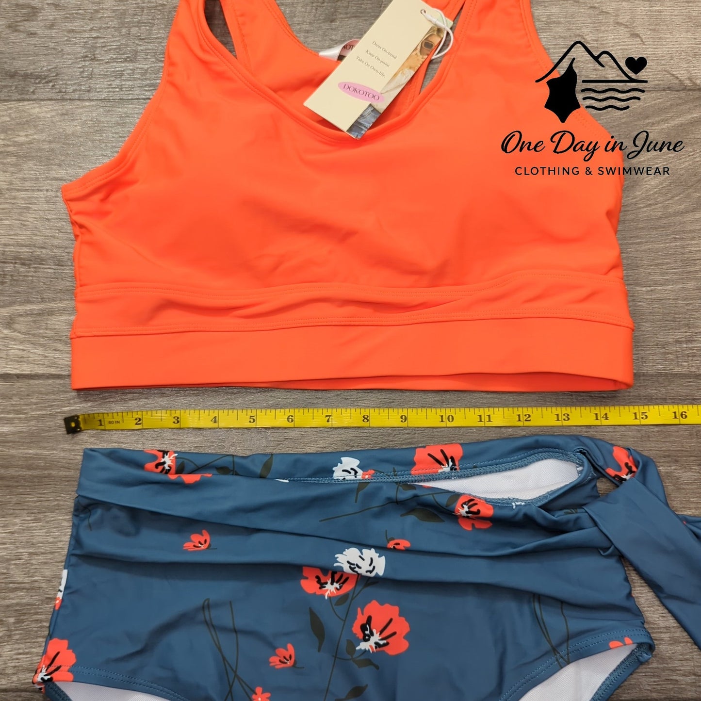 Dokotoo Crop Top High Waist Bikini Swimsuit Size M