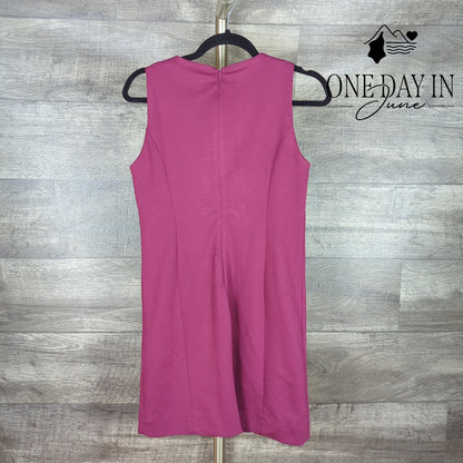 Premise Studio Petite Ponte Sleeveless Sheath Dress Sangria NWT $128 Size 4P