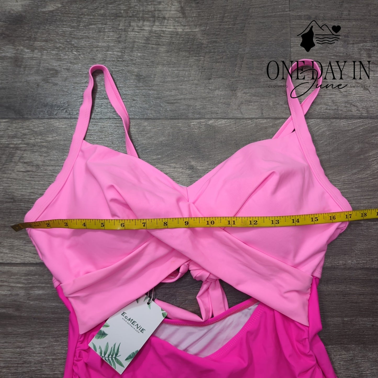 Eomenie Cross Front Cut Out One Piece Swimsuit Size XL