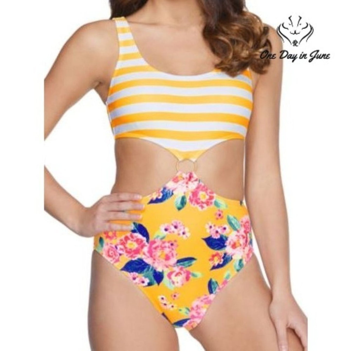 Arizona Jean Co. Juniors Tropical One Piece Size XL