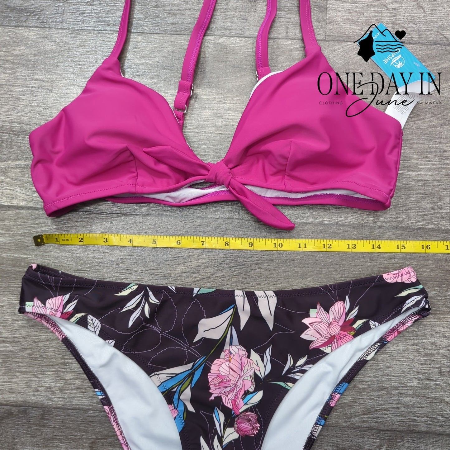 Cupshe Knot Front Bikini Swimsuit Size L
