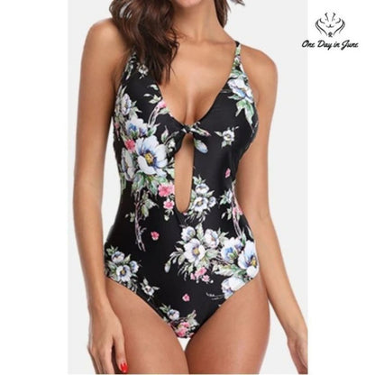 Charmleaks Deep V One Piece Swimsuit Size L
