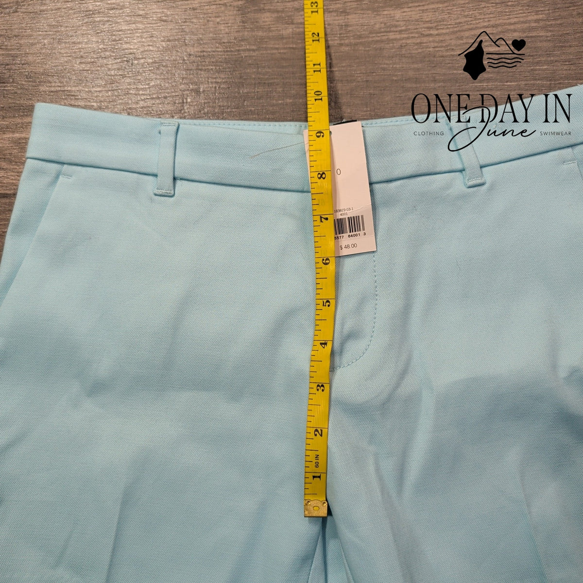 Banana Republic Flat Front Tailored Shorts Light Aqua Blue NWT Size 0
