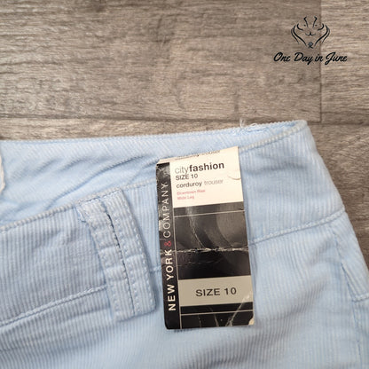 New York & Company City Fashion Corduroy Trouser Pants Size 10