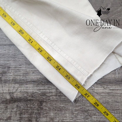m jeans by Maurices Ankle Slim Straight Jeans White Raw Hem NWT Size 16