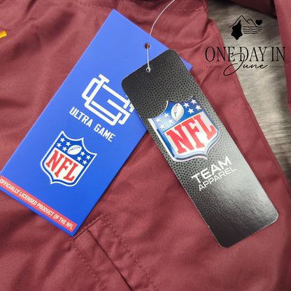 NFL Washington Commanders Ultra Game Burgundy Full Snap Jacket NWT $130 Size S