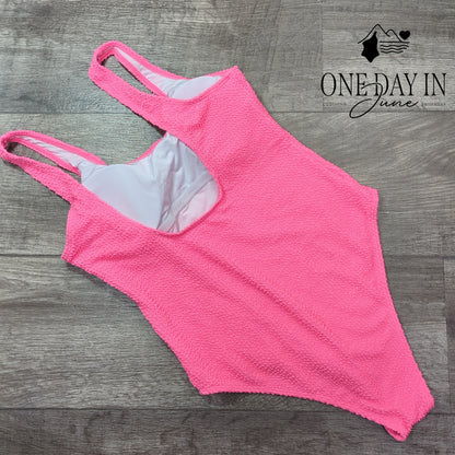 Charmo Smocked One Piece Swimsuit Size M
