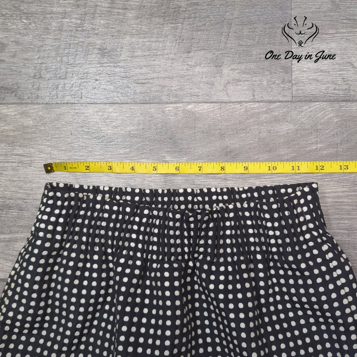 J.Crew Womens Polka Dot Pull On Mini Skirt Black White Elastic Waist Size 00