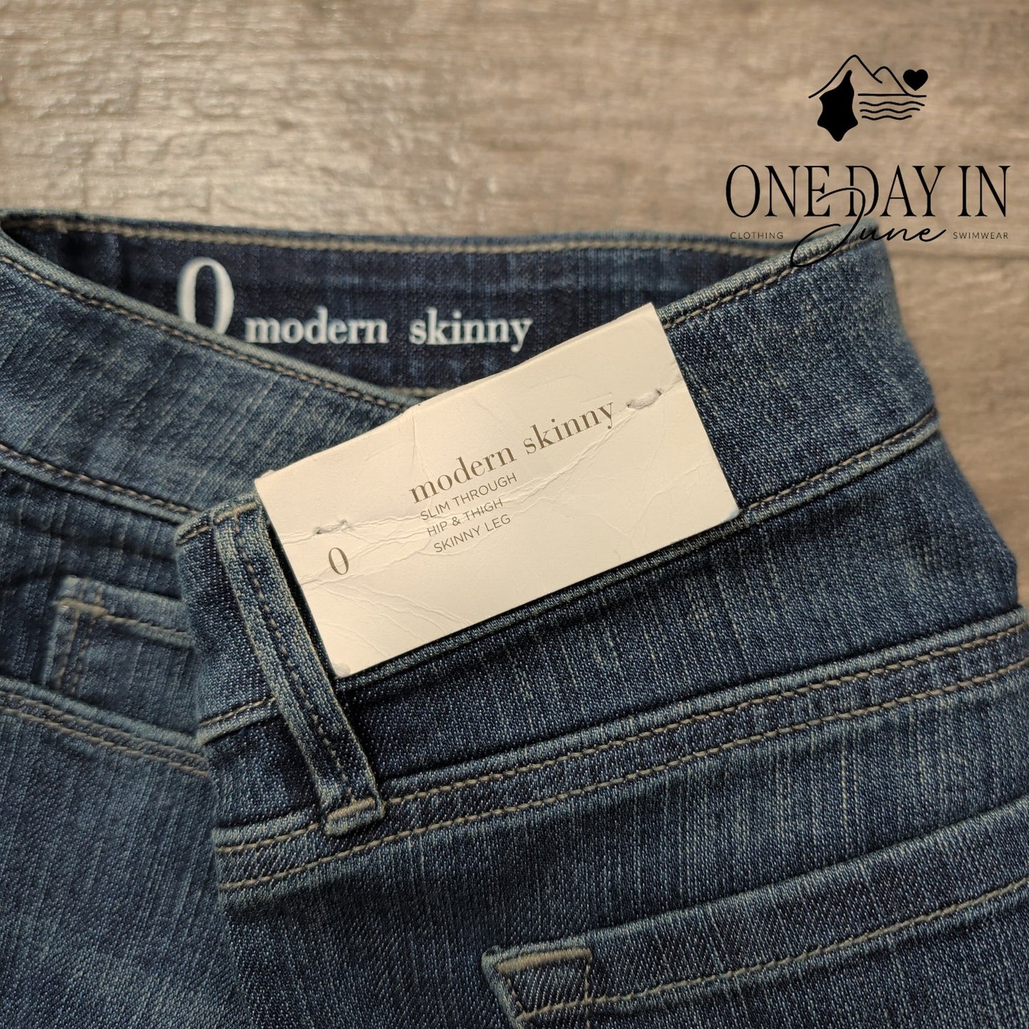 Loft Modern Skinny Jeans Dark Wash Blue Stretch Denim NWT Size 0