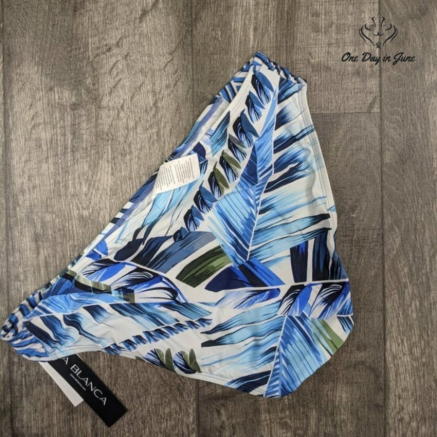 La Blanca Side Shirred Hipster Bikini Bottom Swimsuit Size 14