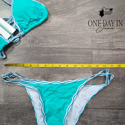 Tashehe Adjustable Triangle Bikini Swimsuit Size M