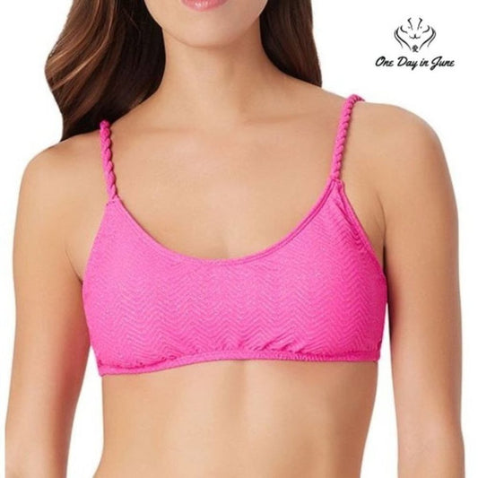 Sugar Beach Textured Bralette Bikini Top Size M