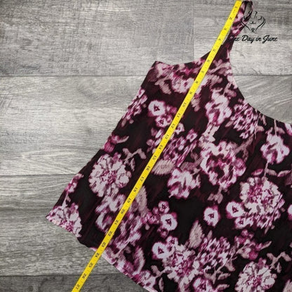 New York & Company Floral Tank Top Size M