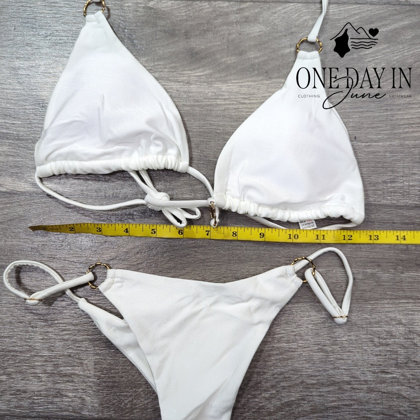 CharmLeaks Adjustable Triangle Thong Bikini Swimsuit Size M